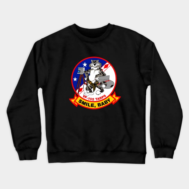 F-14 Tomcat - VF-102 TARPS - Smile, Baby - Clean Style Crewneck Sweatshirt by TomcatGypsy